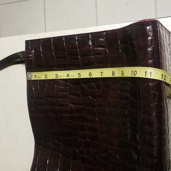 DKNY City Croc Embossed Tote Bag in Burgundy - Picture 5 of 10